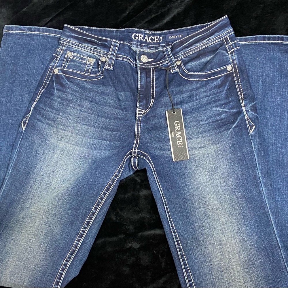 Grace Women's Dark Blue Boot Cut Jeans